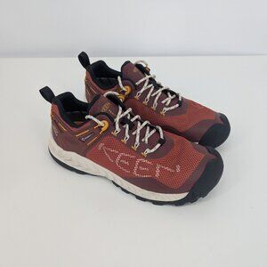 Keen Womens Nxis Evo WP Hiking Shoes Baked Clay/Golden Yellow sz 9